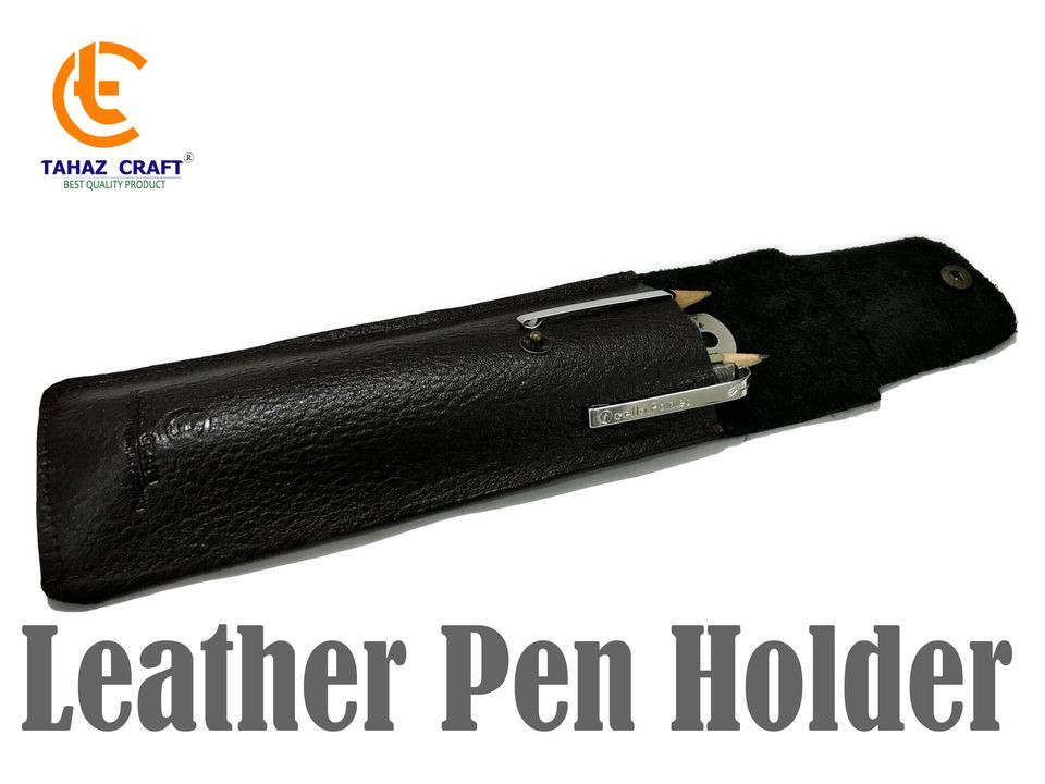 Pen Pencil Holder Leather Pouch